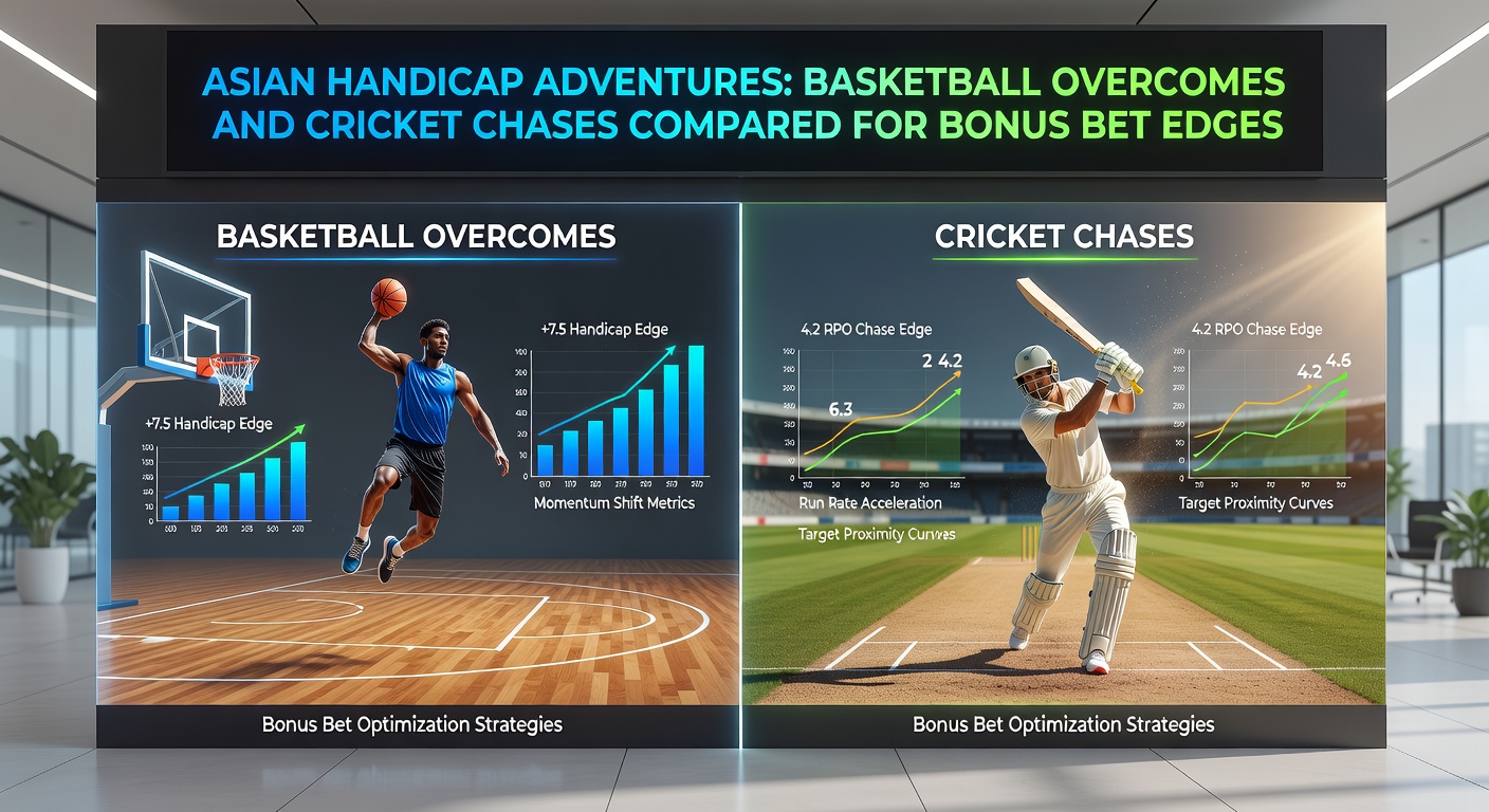 Cricket batsman charging a chase under lights, pursuing an Asian Handicap-adjusted target amid tense fielding pressure