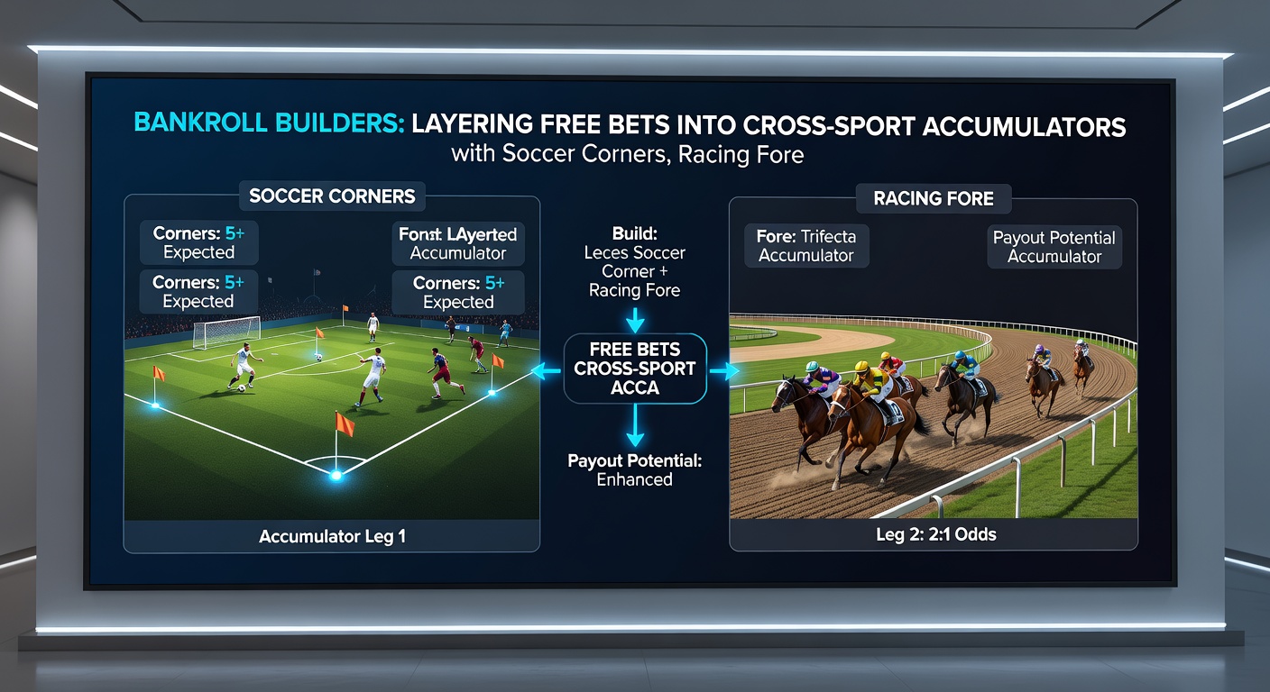 Dynamic chart illustrating horse racing forecast probabilities overlaid with soccer corner trends and basketball rebound leaderboards for accumulator strategy
