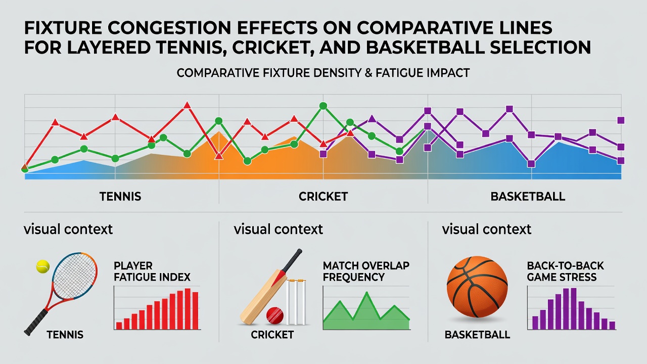 Data visualization of fixture congestion impacts on multi-sport betting lines