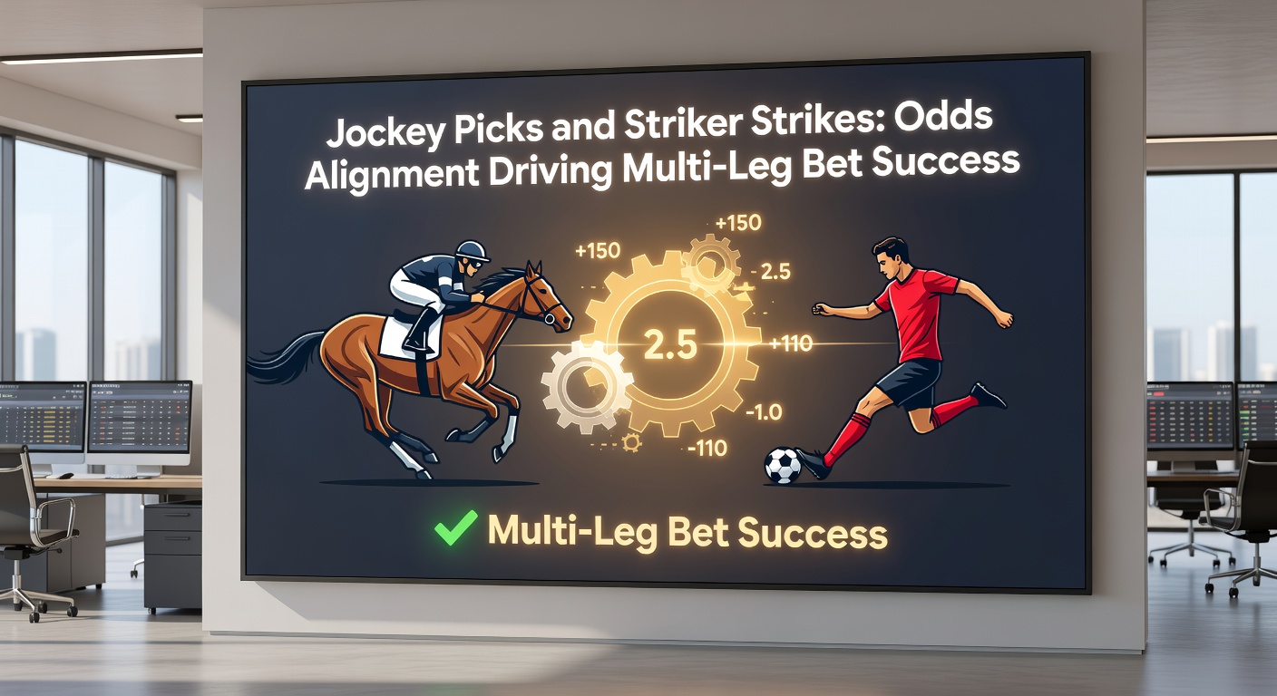 Close-up of a jockey's determined expression mid-race overlaid with a striker's powerful shot on goal, highlighting the precision needed for odds-aligned multi-leg bets