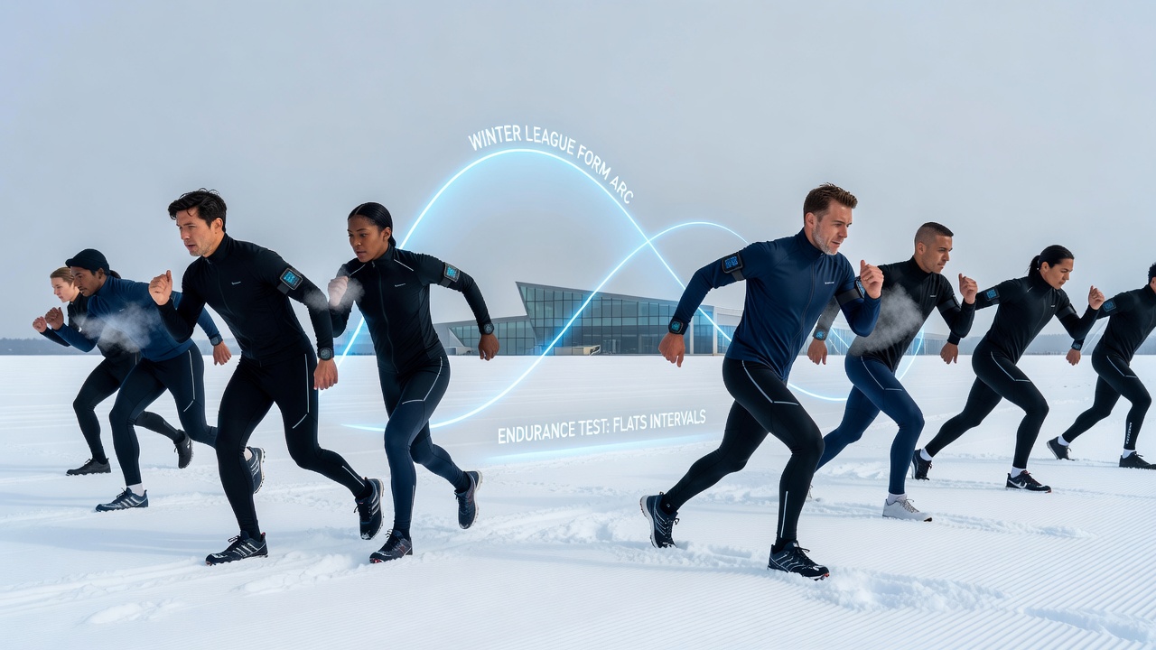 Flat endurance testing protocols aligned with winter league performance tracking dashboards