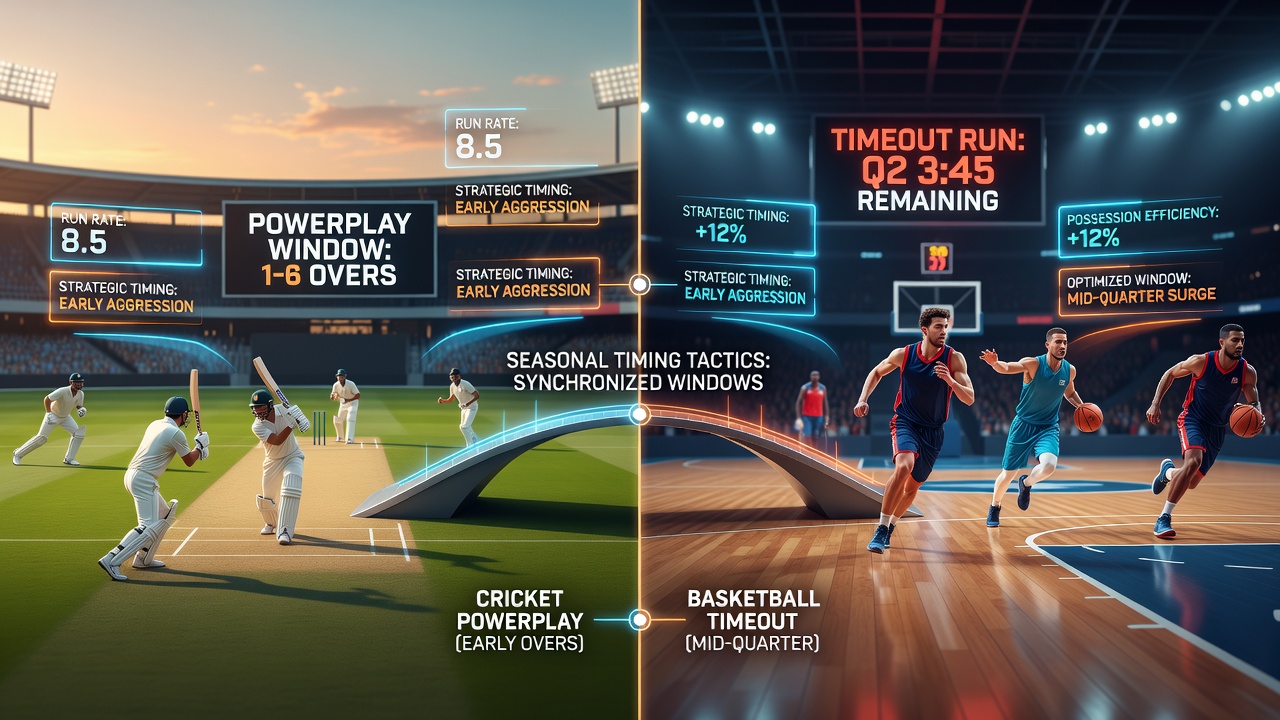 Live accumulator dashboard showing cricket and basketball timing correlation